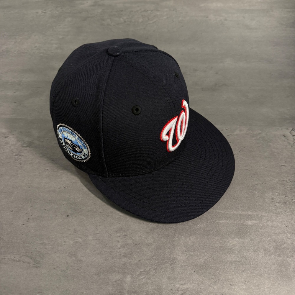 New Era Washington Nationals Hat Mens 6 7/8 Navy 2005 Inaugural Season Patch MLB